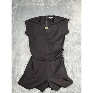 DKNY Women’s Black Romper Shorts Outfit Size 8 Elegant One Piece Excellent